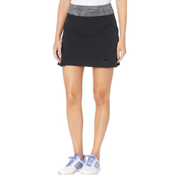Adidas Women's Black and Gray Patterned Golf Range Wear Skort Skirt Size S - Picture 1 of 9